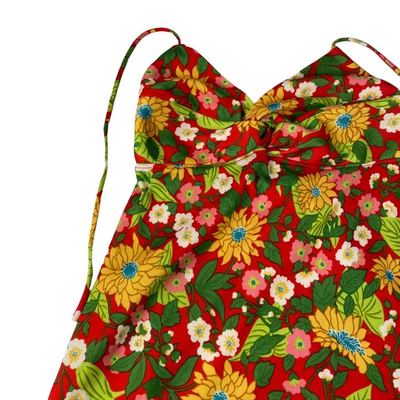 Vintage Boho 1970s Floral 2-Piece Beachwear Tankini Swimsuit Size 14 Flower Rare - Picture 4 of 14